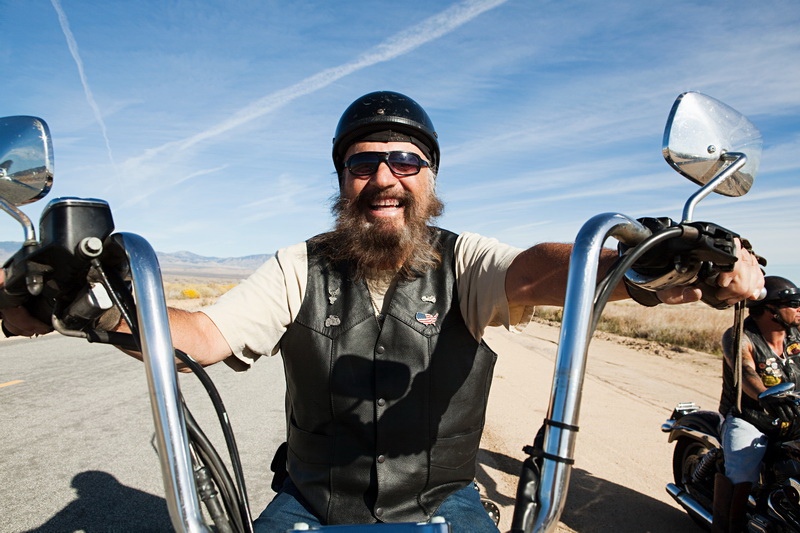 09 Portrait of senior motorcyclist