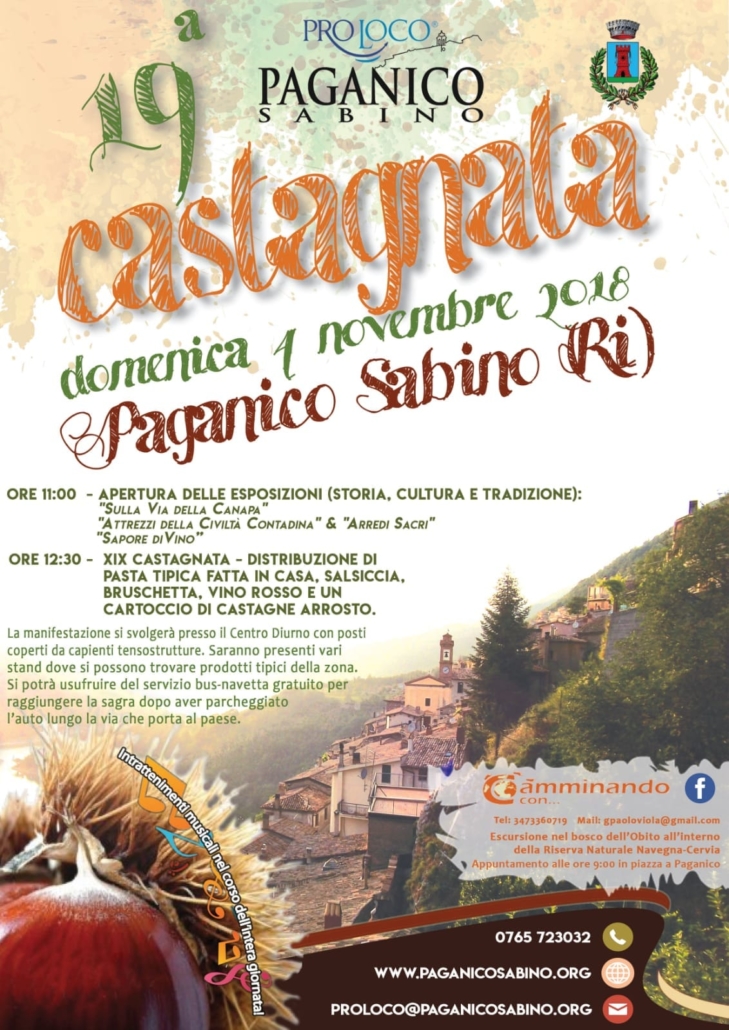 19^ Castagnata a Paganico Sabino (RI) - 4 novembre
