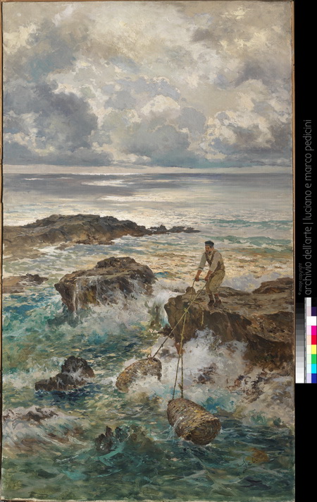 Antonino Leto (Monreale 1844 - Capri 1913) Il pescatore di aragoste