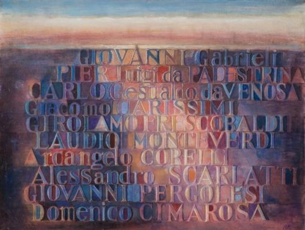 Domenico Cimarosa 1986 1988 gouache su carta 42x53