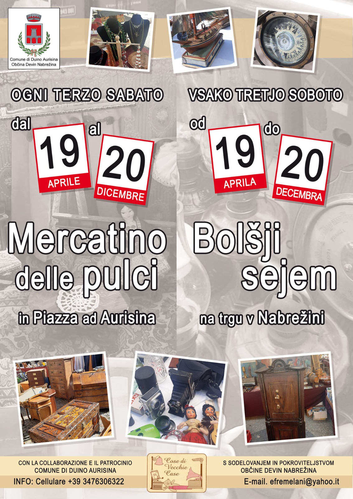 Mercatino delle pulci in piazza di Aurisina 2025