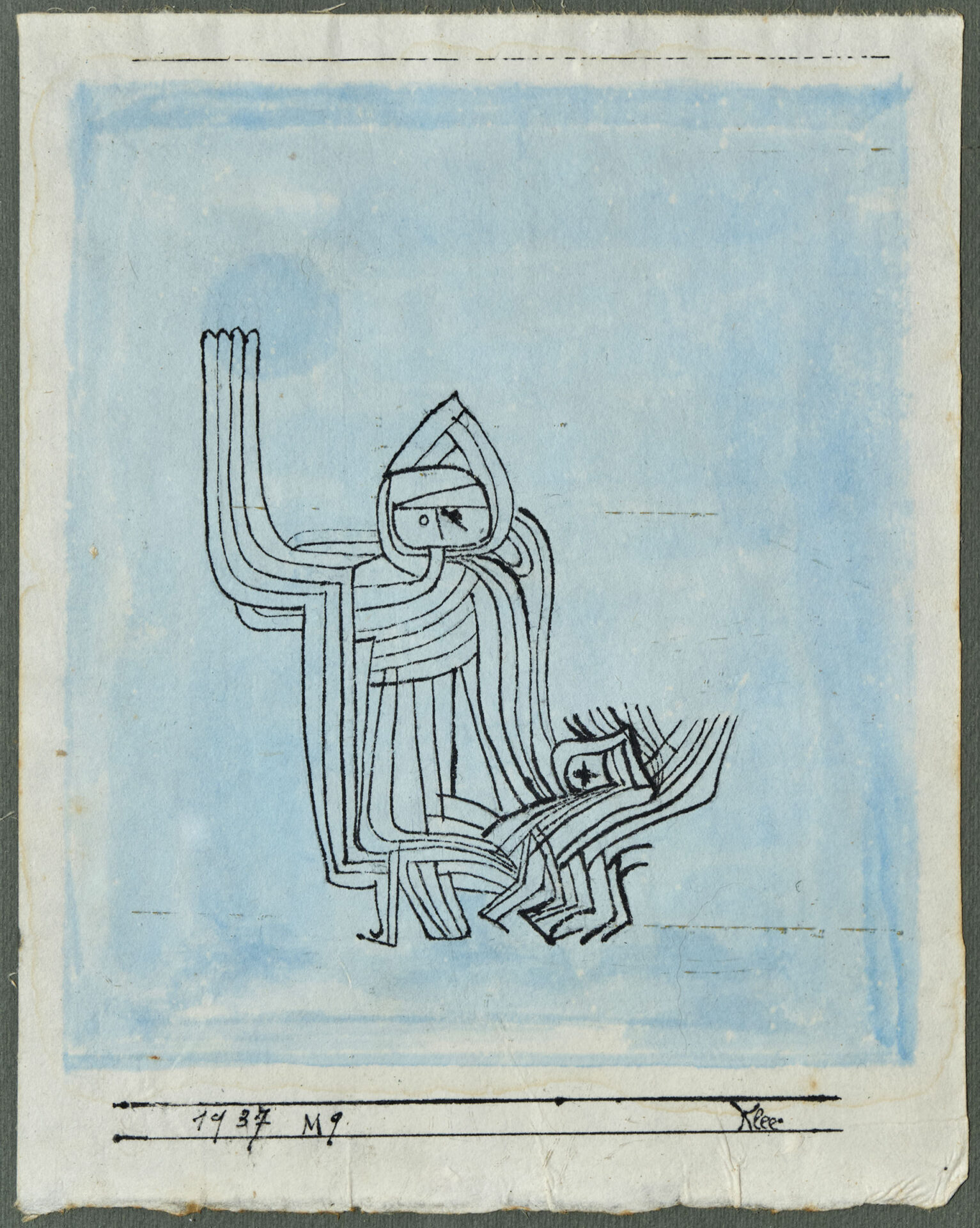 Paul Klee Angelo 1937 penna e acquerello su carta 