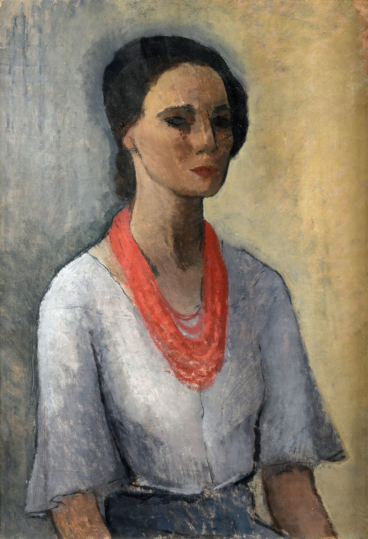 Bice Lazzari, Autoritratto, 1929; olio su cartone preparato, 72x50 cm