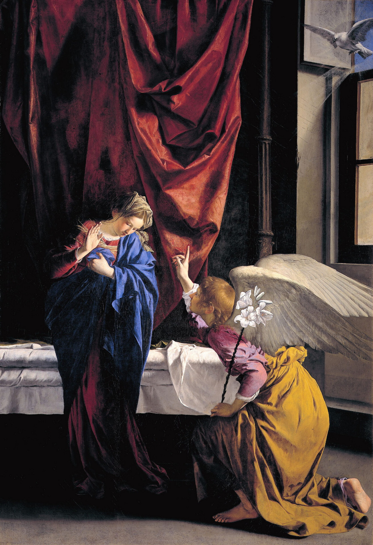 Orazio Gentileschi Annunciazione 1623 olio su tela Musei Reali di Torino Galleria Sabauda 1314x1920
