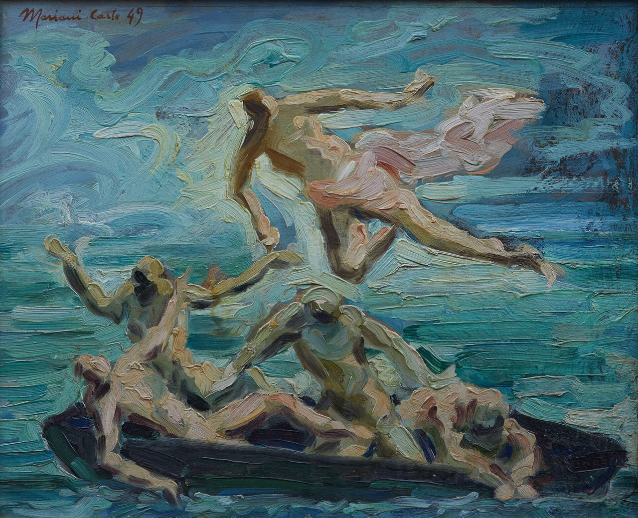 Carlo Maria Mariani, Composizione, 1949, olio su tela, 49x41 cm; © The Carlo Maria Mariani and Carol Lane Mariani Foundation by SIAE