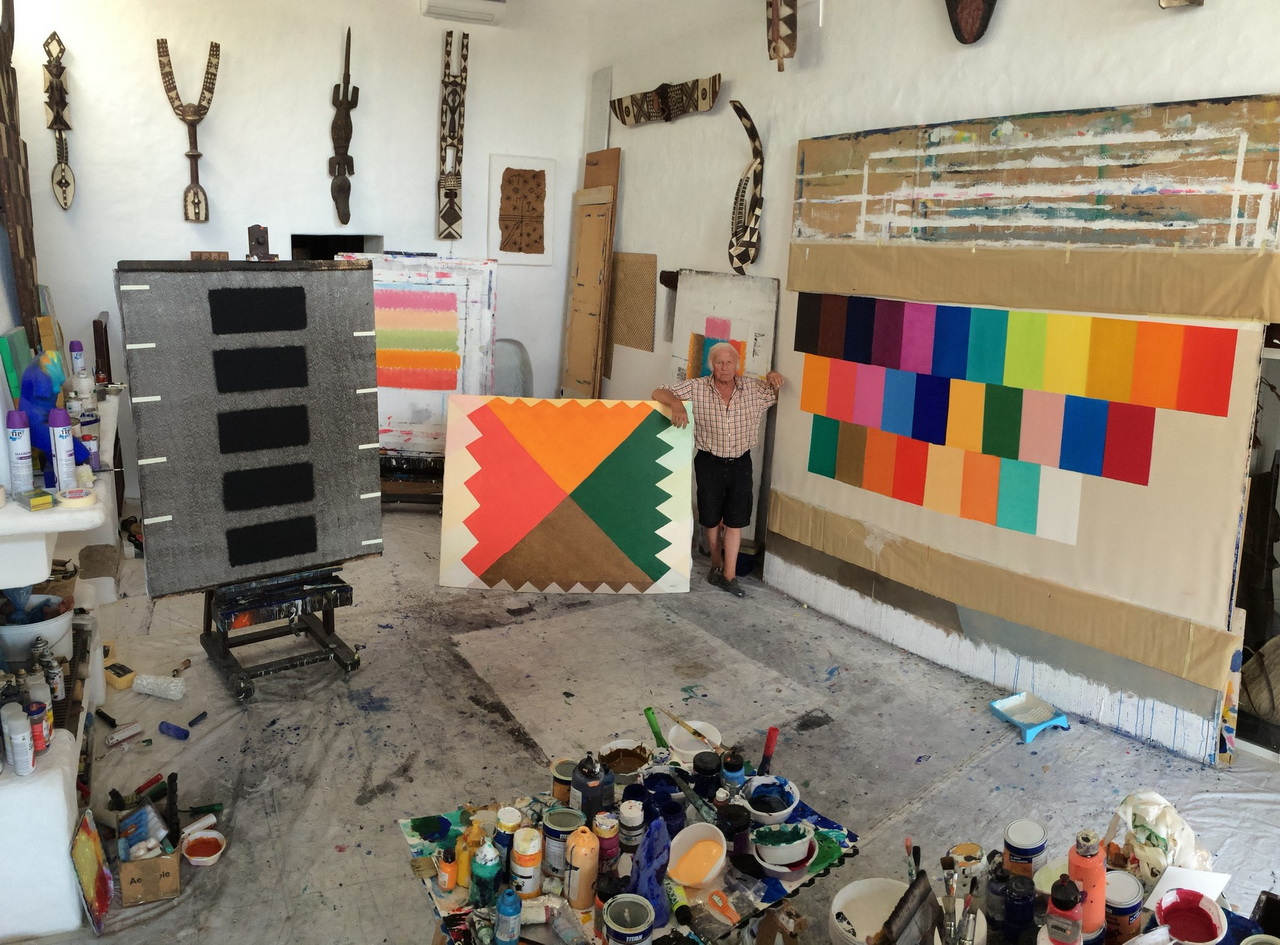 Portrait Der Kunstler in seinem Atelier auf Ibiza 2014 lpr