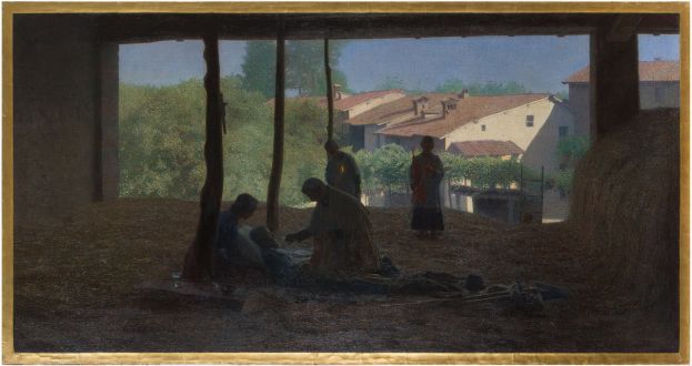 Pellizza da Volpedo - Sul fienile