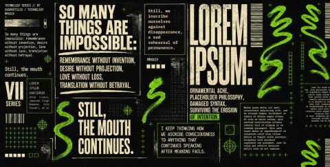 Sasha Stiles. Lorem Ipsum Variorum