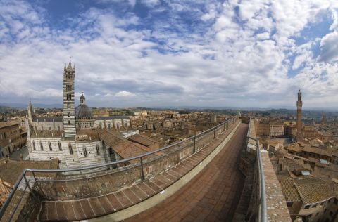 dal Facciatone del Duomo Nuovo il Panorama di Siena