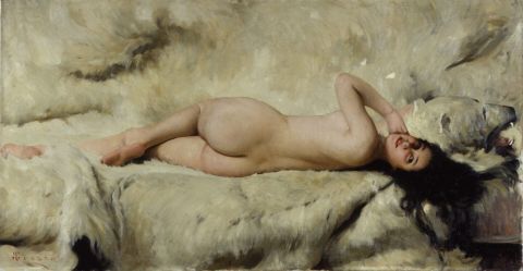 Giacomo Grosso La Nuda 1900 circa Olio su tela Brescia, Musei Civici