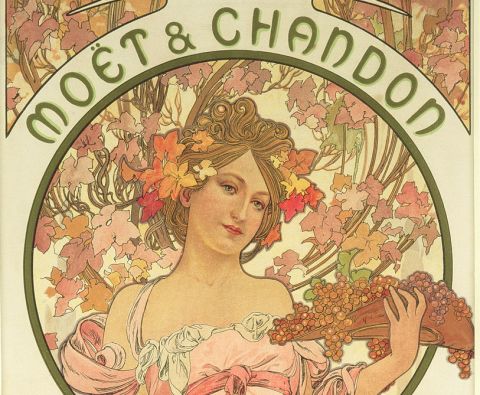 Alphonse Mucha Moët & Chandon: Champagne White Star 1899