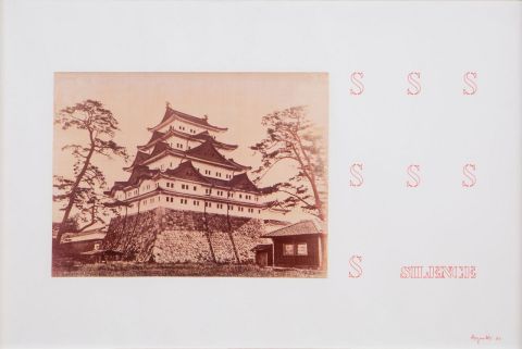 Vincenzo Agnetti, Dopo le grandi manovre, 1980, collage fotografico e china, Collezione Museo MA*GA, Gallarate