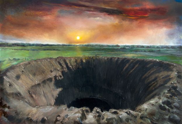 Pietro Geranzani, Anteguerra - wo alles zu Ende ist, 2024/2025, Olio su tela, cm 170x250