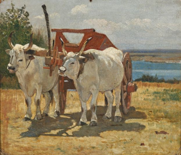 GIOVANNI FATTORI Bovi al carro 1868