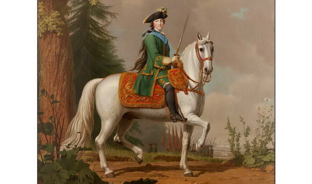Ritratto di Caterina II sul suo cavallo Brillante
