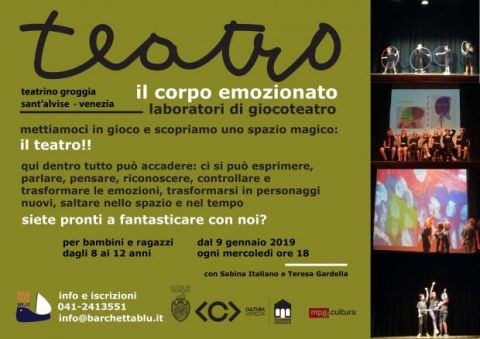 Teatrino Groggia, Instancabile Teatro: il 9 gennaio al via il laboratorio "Il corpo emozionato"