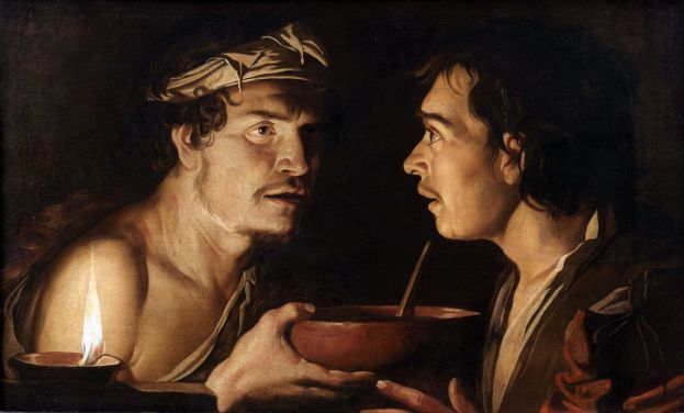 Matthias Stom, Esaù vende la primogenitura a Giacobbe