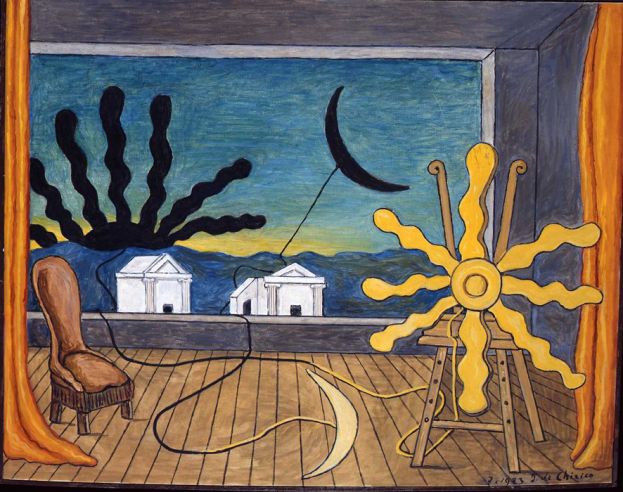 Sole sul cavalletto, 1973, olio su tela, 64,5x81